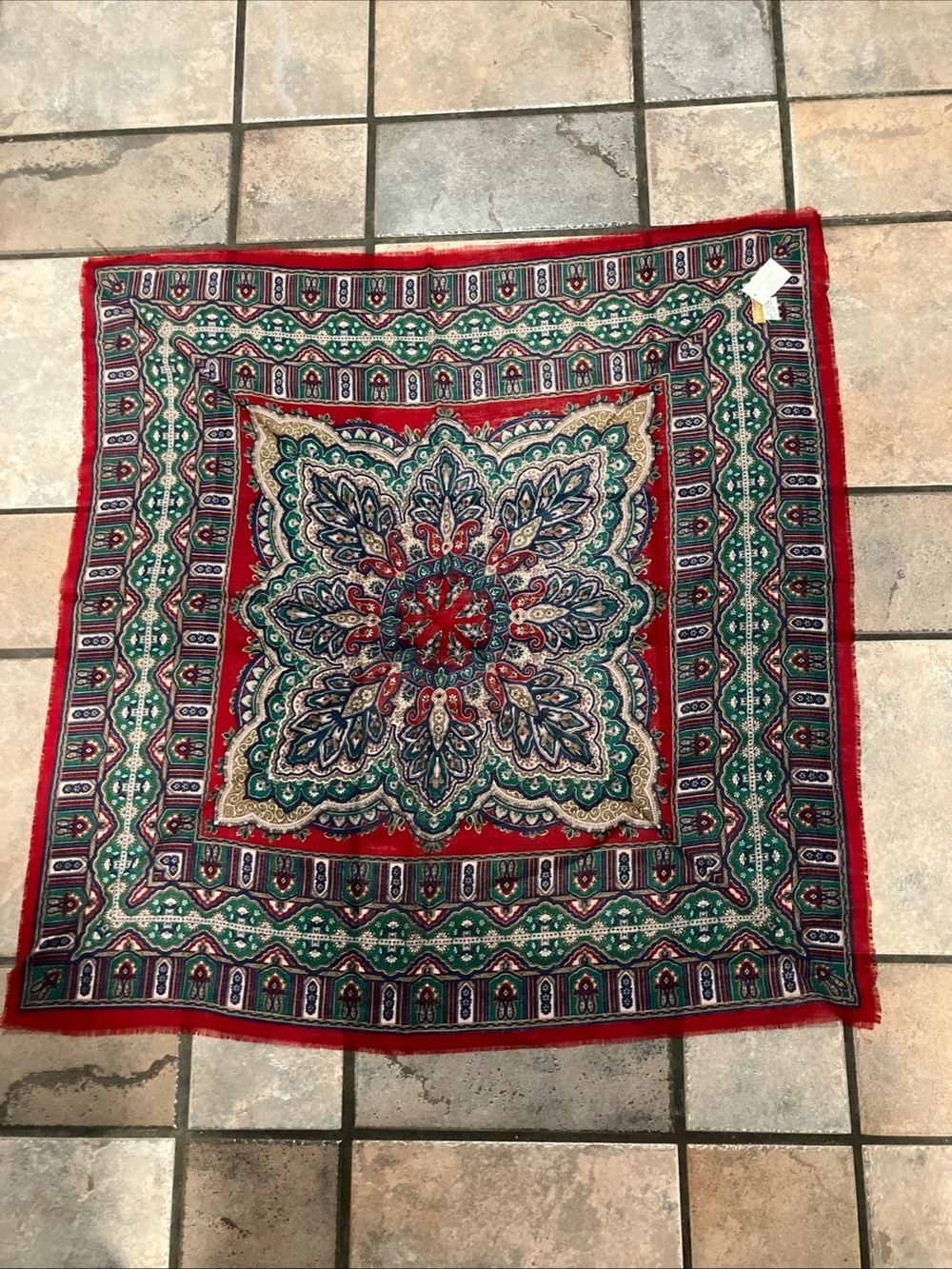 vintage scarf made in japen 100 wool NWT